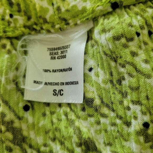 Womans Green & Black Skruncy Stretchy Swing Mini Skirt M - Picture 3 of 5